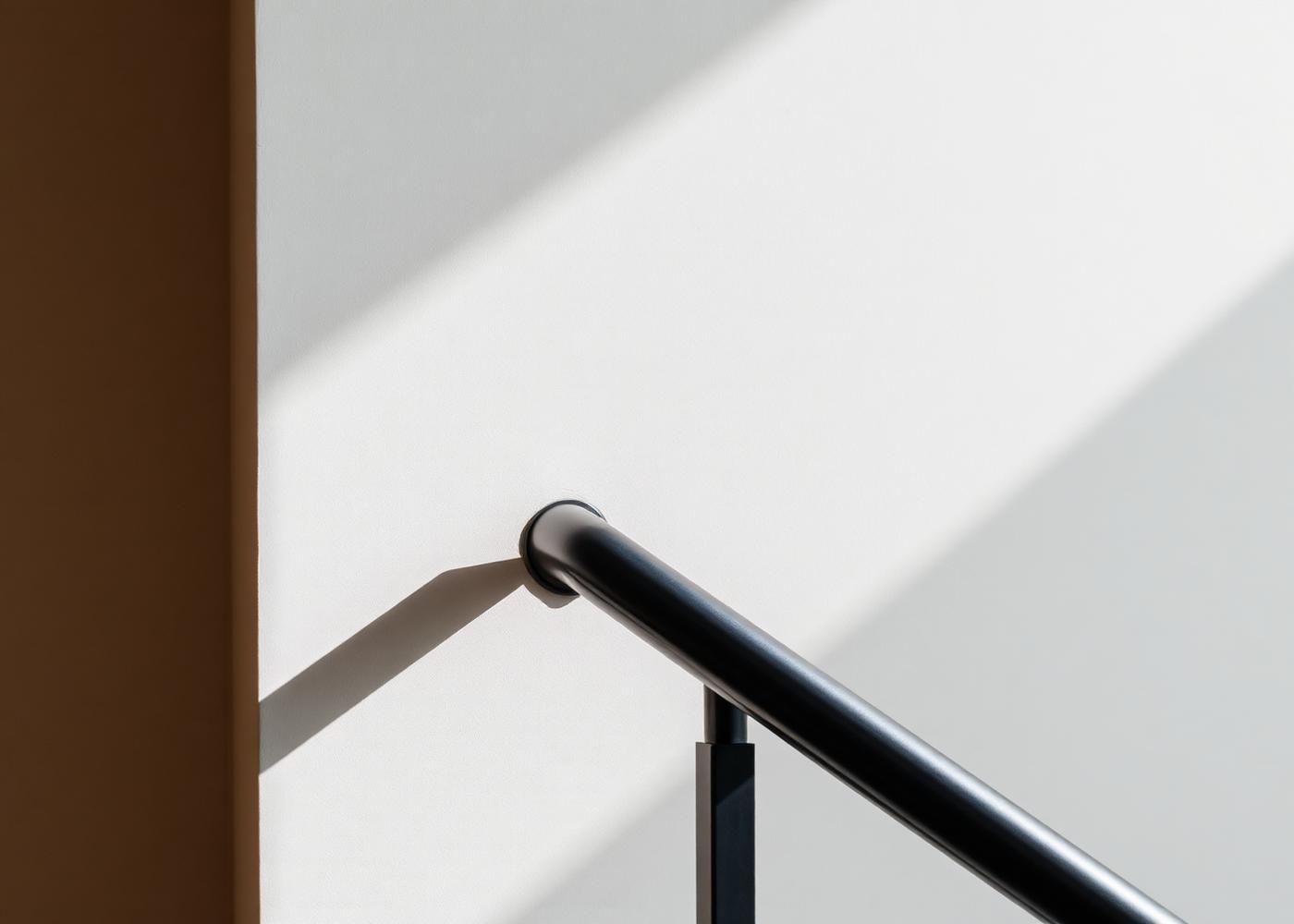 Blackened Handrail Detail — Black Steel finish study